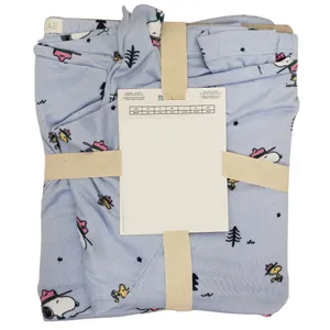 AMERICAN EAGLE Luxe Plush Lounge Set Large Snoopy Peanuts Short Sleeve Shirt & Shorts thumbnail 2