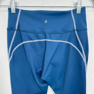 Peloton Women's Size Medium 7/8 Leggings Running Spinning Cycling Blue Logo‎ thumbnail 6