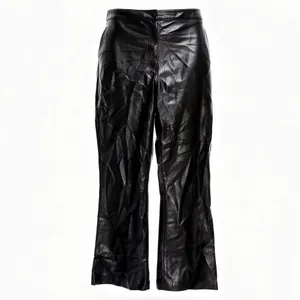 Wilfred Melina Black Vegan Leather High Rise Straight Leg Pants Size 8‎ thumbnail 2