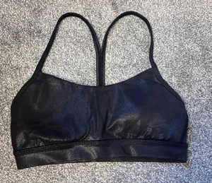 Black shimmer lululemon sports bra thumbnail 3
