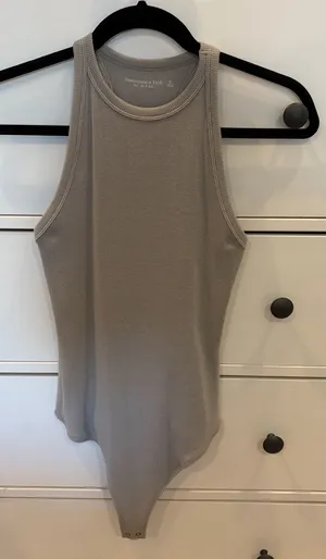 Abercrombie & Fitch Light Gray Bodysuit thumbnail 1