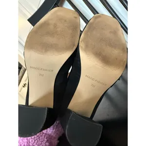 Marc Fisher Garlan black suede loafer heels size 7 thumbnail 7