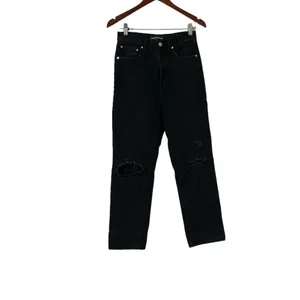 ARITZIA Denim Forum The Bonet High Rise Loose Black Ripped Destroyed Jeans thumbnail 6