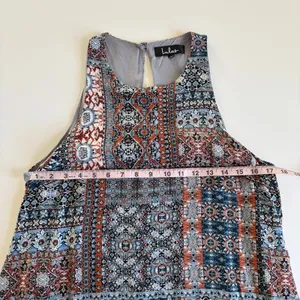 Lulus Sleeveless Swing Shift Mini Dress Women’s Large Gray/Blue/Black/Orange thumbnail 3