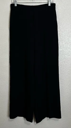 Aritzia Wilfred Black Chici Minimalist Contemporary Wide Leg Pants, Size 6 thumbnail 1
