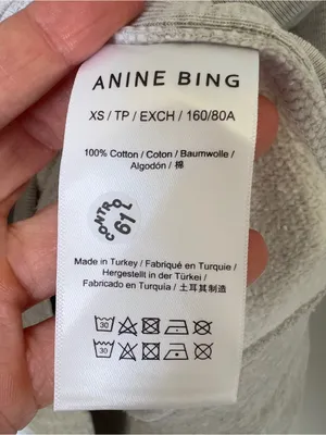 Anine Bing Sport Harvey Sweatshirt in Heather Grey NWT thumbnail 8