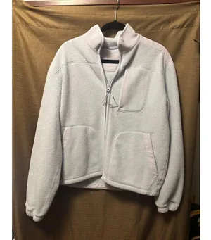Outdoor Voices Blue Primo Fleece Zip Up Jacket Womans Size Small thumbnail 1