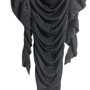 Bronx & Banco Amara Black Ruched Long Sleeve Off the Shoulder Midi Dress Size 4 thumbnail 6