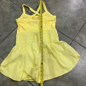 FP Movement The Way Home Lemon Romper Womens Small Cross Back Tennis Sporty EUC thumbnail 9