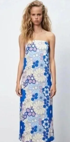 ZARA Floral Dress thumbnail 1
