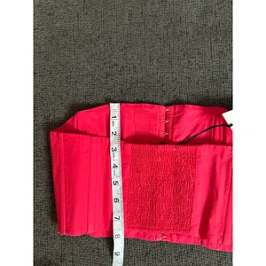 Alina Liu x Lisa Says Gah Red Strapless Corset Top size S NWT Cotton with Boning thumbnail 9