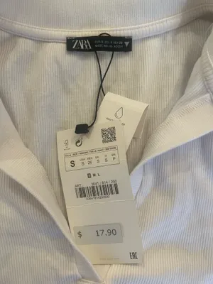 Zara cropped ribbed polo thumbnail 3