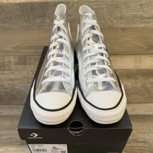 Converse Chuck Taylor All Star Hi Metallic Granite Silver A14875C US 9.5 WOMENS thumbnail 4
