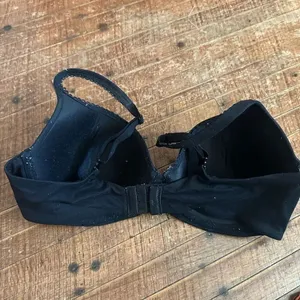 Victoria’s Secret black satiny lined Demi 36DD sexy bra thumbnail 2