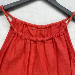 Tommy Bahama womens S Linen‎ Dress Sleeveless Coral Halter Neck Casual Sundress thumbnail 4
