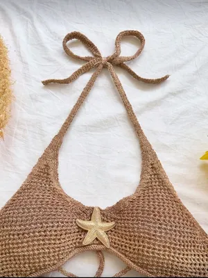 SHEIN Soleia Spaghetti Strap V-Neck Hollow-Out Metallic Starfish Decor Dress thumbnail 6