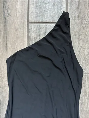 Club L London Black One-Shoulder Maxi Dress thumbnail 4