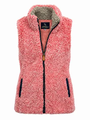 Simply Southern Pink Sherpa Full-Zip Vest Size S thumbnail 2
