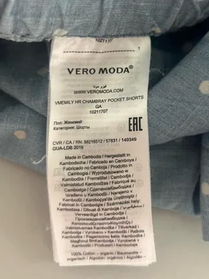 VERO MODA Pocket Shorts Blue White Polka Dot M Bow thumbnail 3