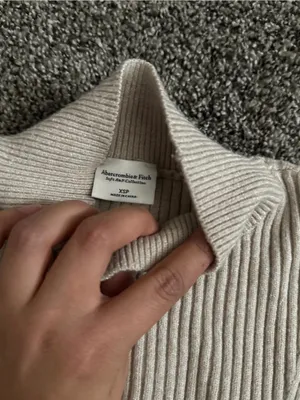 Abercrombie & Fitch Cream Ribbed Knit Dress Size XS 0103 thumbnail 2