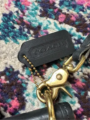 Coach Vintage Willis Leather Purse Removable Strap Black 9927 thumbnail 3