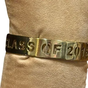 Rustic Cuff Gold-Tone Class of 2016 Cut-Out Cuff Bracelet Grad Gift Preowned thumbnail 12