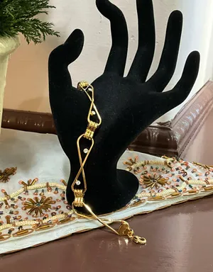 Gold Tone Geometric Bracelet thumbnail 3