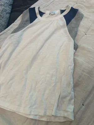 EverEve muscle shirt white with blue/grey thumbnail 1