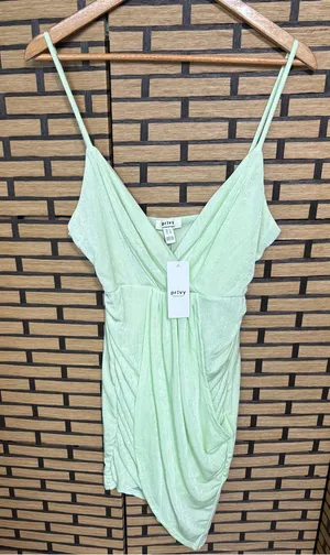 Privy Green Draped Dress Size Large thumbnail 1