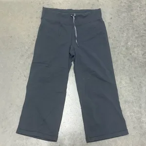 lululemon Align™ Super-High-Rise Wide Leg Crop 23" Black size 8‎ thumbnail 1