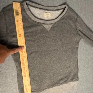 Aerie gray cropped sweatshirt size thumbnail 4