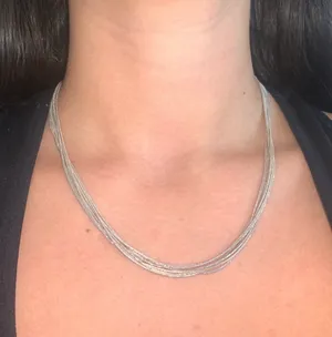 Silver Layered Necklace thumbnail 2