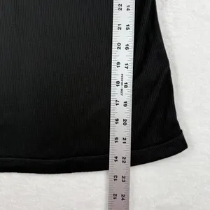 Intimately Free People Black Ribbed Lace Trim Cami Tank Top FP128787CY NWT Small thumbnail 5