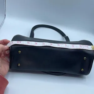 Black Aetna made in USA vintage faux leather satchel thumbnail 6