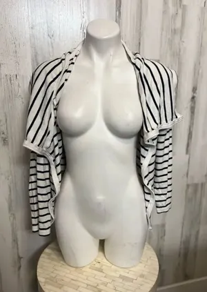 Stripped zip up sweater Black Size XL thumbnail 1
