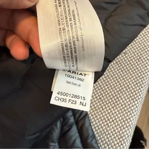 Ariat Tek Down Jacket Women's XS Puffer Full Zip Black thumbnail 14