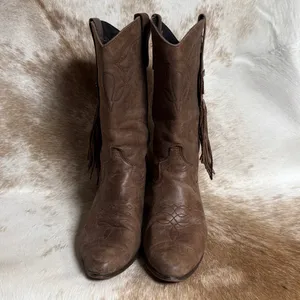 “Laredo” Burning Man‎ Cowboy Boots Vintage Size 7 B39 thumbnail 3