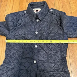 Burberry Brit Kencott Diamond Quilted Black Snap Close Nova Check Lined Jacket‎ thumbnail 9