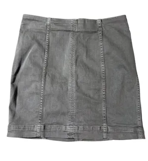 Free People Modern Femme Green Stretchy Denim Mini Skirt Womens Size 2 Casual thumbnail 1