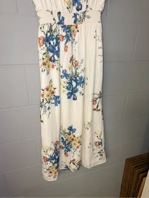 NWT Baltic Born Kristen Midi Dress in Cream Floral Women’s Size XS Smocked Back thumbnail 8