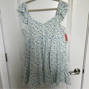 NEW Arula Blue and White Floral Dress Plus Size 2X Available NWT thumbnail 4