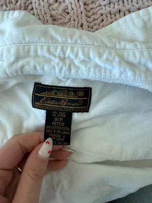 Eddie Bauer White Corduroy Button Up thumbnail 6
