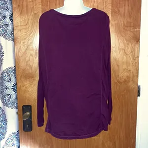 Purple Eddie Bauer Long Sleeve T-Shirt With Embroidered Diamonds Size 1X thumbnail 5