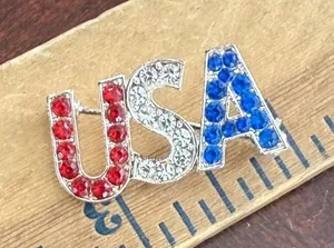 Vintage USA Rhinestone Brooch thumbnail 1