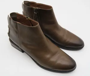 Sarto by Franco Sarto A-Nemi Olive Brown‎ Leather Ankle Boots Women 10M thumbnail 1