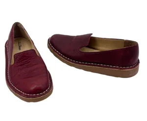 LL Bean Loafers Womens Shoes Sz 6 Burgundy Preppy Coastal Academia Chunky Norm thumbnail 1