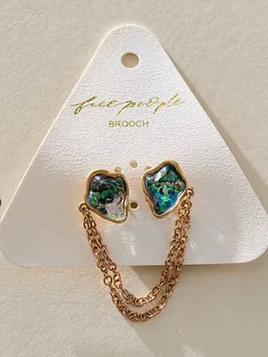 Free People new abalone stone brooch $20 thumbnail 1