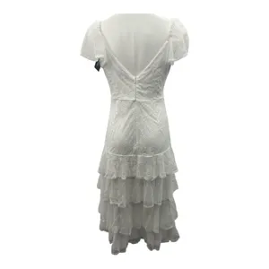 Lulu's Graceful Darling Flutter Sleeve White Lace Midi Fairy Dress thumbnail 6