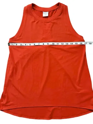 Athleta Ease In Tank Workout Racerback Relaxed Fit Tank Top Orange Size Small thumbnail 9