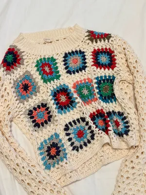 Debut Long sleeve crochet top thumbnail 1